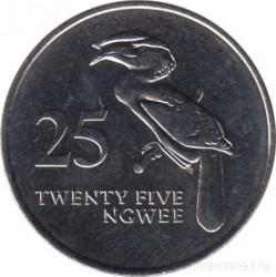 Монета. Замбия. 25 нгве 1992 год.