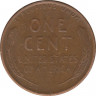 Монета. США. 1 цент 1956 год. Монетный двор D. Аверс - смещение D. рев.