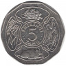 Монета. Танзания. 5 шиллингов 1991 год. 