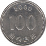 Монета. Южная Корея. 100 вон 2000 год. ав.