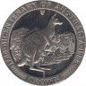Монета. Великобритания. Остров Мэн. 1 крона 1988 год. 200 лет Австралии. Кенгуру. ав.