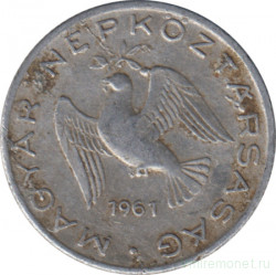 Монета. Венгрия. 10 филлеров 1961 год.