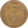 Монета. Южно-Африканская республика (ЮАР). 50 центов 2003 год. ав.