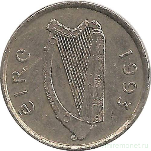 Монета. Ирландия. 5 пенсов 1993 год.