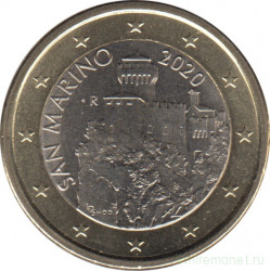 Монета. Сан-Марино. 1 евро 2020 год.
