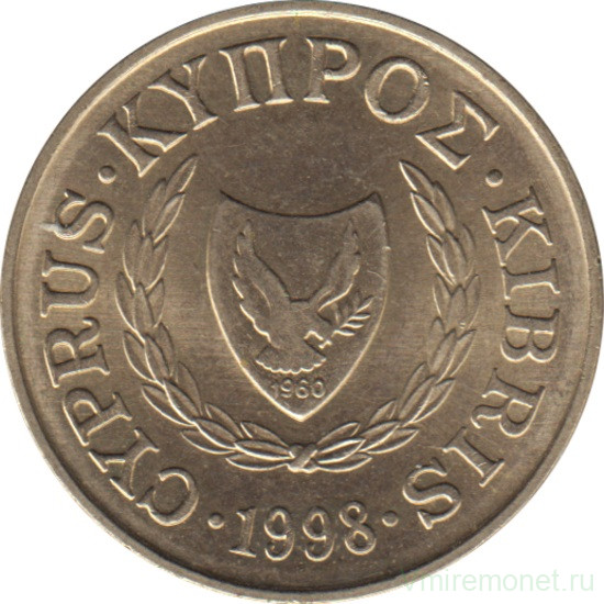 Монета. Кипр. 5 центов 1998 год.