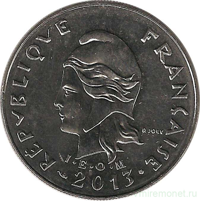 Монета. Новая Каледония. 20 франков 2013 год.
