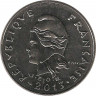 Монета. Новая Каледония. 20 франков 2013 год. ав.