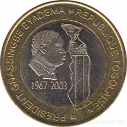 Монета. Того. 6000 франков 2003 год. Гнассингбе Эйадема.