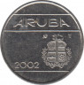 Монета. Аруба. 25 центов 2002 год. ав.