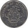 Монета. Сейшельские острова. 5 рупий 2010 год. (магнитная). ав.