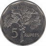 Монета. Сейшельские острова. 5 рупий 2010 год. (магнитная). рев.