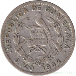 Монета. Гватемала. 5 сентаво 1932 год.