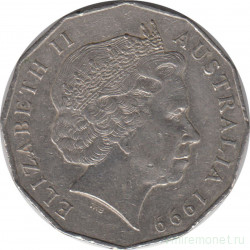 Монета. Австралия. 50 центов 1999 год.