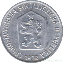 Монета. Чехословакия. 5 геллеров 1972 год.