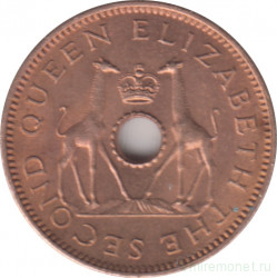 Монета. Родезия и Ньясалэнд. 1/2 пенни 1964 год.