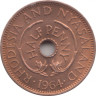 Монета. Родезия и Ньясалэнд. 1/2 пенни 1964 год. рев.