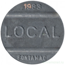 Жетон телефонный. Бразилия.  "Local Systema Telebras" 1983 год.