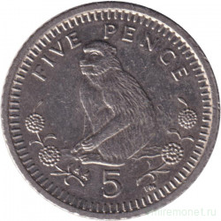 Монета. Гибралтар. 5 пенсов 2001 год. AA.