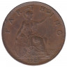 Монета. Великобритания. 1 фартинг 1927 год.