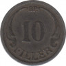 Монета. Венгрия. 10 филлеров 1942 год рев.