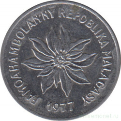 Монета. Мадагаскар. 1 франк 1977 год.