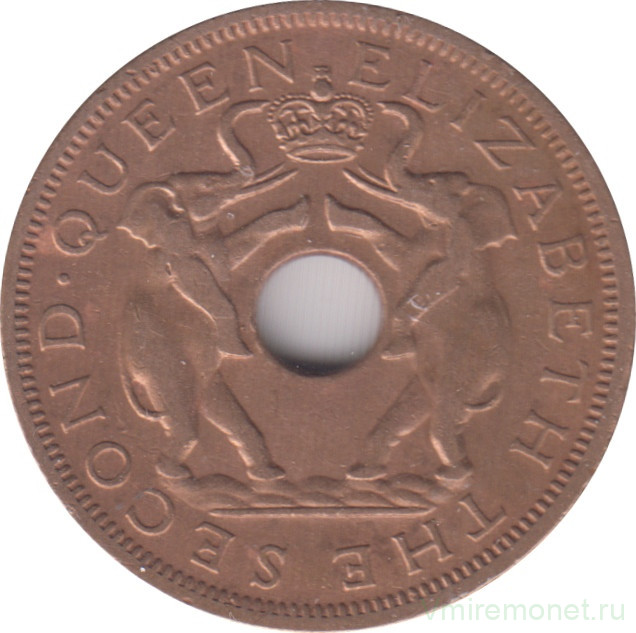 Монета. Родезия и Ньясаленд. 1 пенни 1958 год.