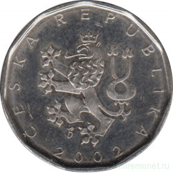 Монета. Чехия. 2 кроны 2002 год.