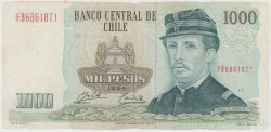 Банкнота. Чили 1000 песо 1994 год. Тип 154е (2).