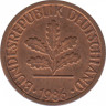 Монета. ФРГ. 1 пфенниг 1986 год. Монетный двор - Штутгарт (F). ав.