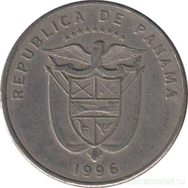 Монета. Панама. 1/4 бальбоа 1996 год.