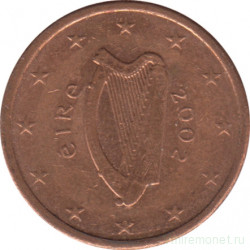 Монета. Ирландия. 2 цента 2002 год.