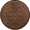 Монета. Финляндия. 1 пенни 1969 год (медь). ав