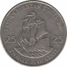 Монета. Восточные Карибские государства. 25 центов 2007 год. ав.