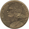  Монета. Франция. 10 сантимов 1966 год. рев.