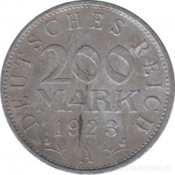 Монета. Германия. 200 марок 1923 год. Монетный двор - Берлин (А).