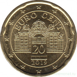Монета. Австрия. 20 центов 2019 год.