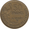 Монета. Франция. 50 франков 1953 год. Монетный двор - Бомон-ле-Роже (B). ав.