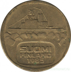 Монета. Финляндия. 5 марок 1985 год. Ледокол Урхо.