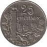  Монета. Франция. 25 сантимов 1905 год. ав.