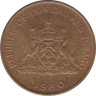 Монета. Тринидад и Тобаго. 5 центов 1980 год. ав.