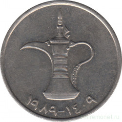 Монета. Объединённые Арабские Эмираты (ОАЭ). 1 дирхам 1989 год.