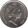 Монета. Австралия. 5 центов 1988 год. ав.