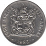 Монета. Южно-Африканская республика (ЮАР). 50 центов 1983 год. ав.