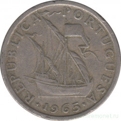 Монета. Португалия. 5 эскудо 1965 год.