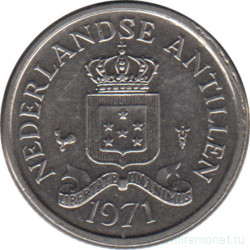 Монета. Нидерландские Антильские острова. 10 центов 1971 год.