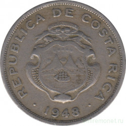 Монета. Коста-Рика. 50 сентимо 1948 год.