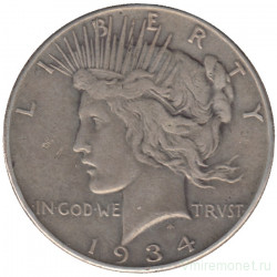 Монета. США. 1 доллар 1934 год.