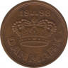  Монета. Дания. 50 эре 1998 год. ав.