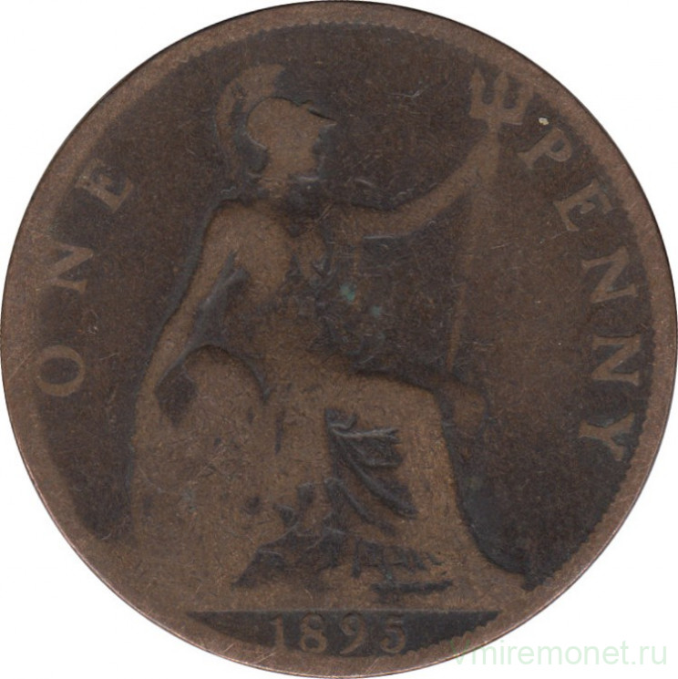 Монета. Великобритания. 1 пенни 1895 год.